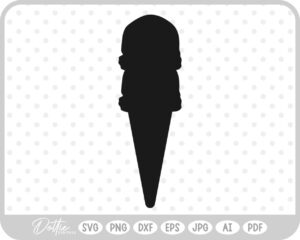 Two Scoop Ice Cream Cone SVG PNG DXF – Cricut Silhouette Cutting File