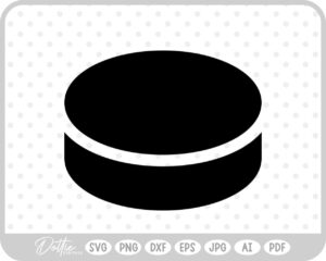 Ice Hockey Puck SVG PNG DXF – Cricut Silhouette Cutting File