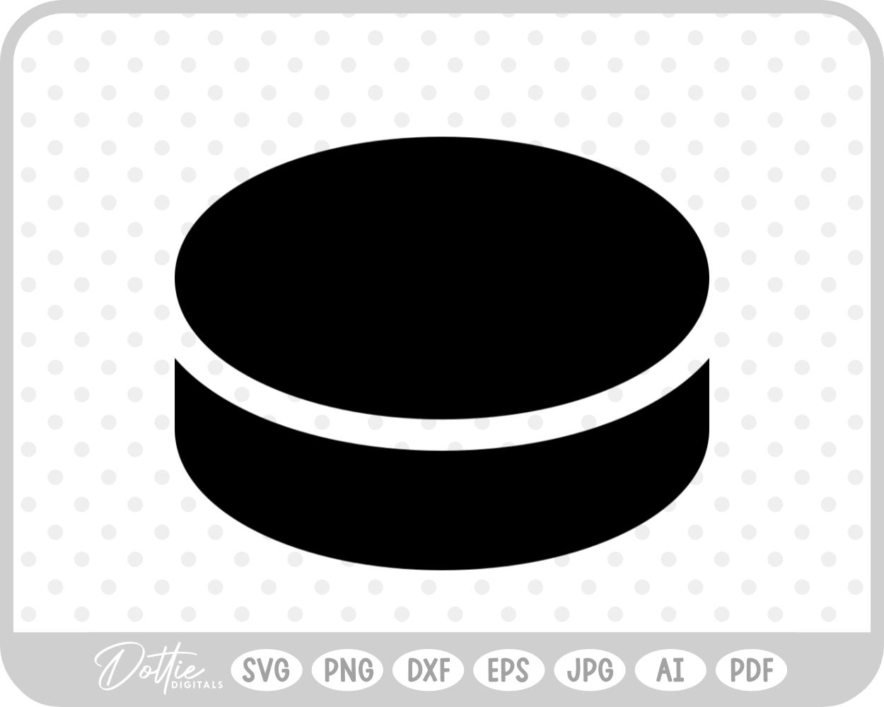 Ice Hockey Puck SVG PNG DXF – Cricut Silhouette Cutting File