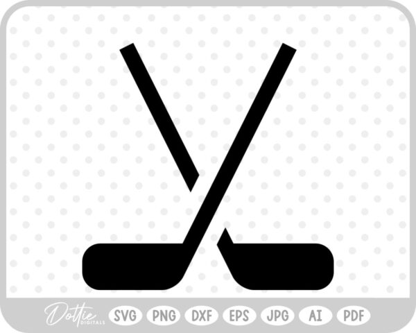 Ice Hockey Sticks SVG PNG DXF – Cricut Silhouette Cutting File