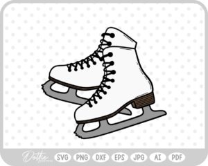 Ice Skates SVG PNG DXF – Cricut Silhouette Cutting File