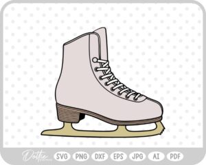 Ice Skate Figure Skates Sport Boot SVG PNG DXF – Cricut Silhouette Cutting File