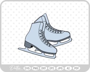 Ice Skate Figure Skates Sport Boot SVG PNG DXF – Cricut Silhouette Cutting File