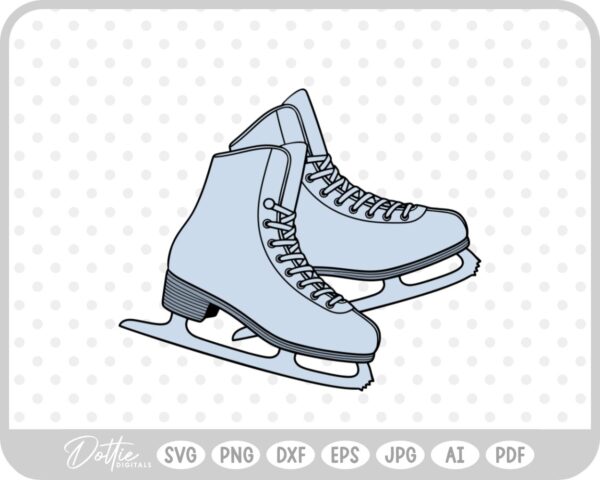 Ice Skate Figure Skates Sport Boot SVG PNG DXF – Cricut Silhouette Cutting File