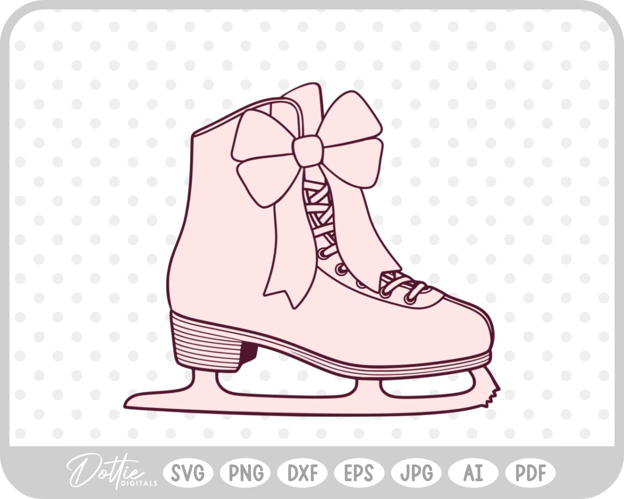 Ice Skate Figure Skates Sport Boot SVG PNG DXF – Cricut Silhouette Cutting File