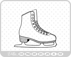 Ice Skate Figure Skates Sport Boot SVG PNG DXF – Cricut Silhouette Cutting File