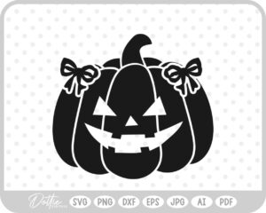 Halloween Pumpkin Jack O Lantern  SVG PNG DXF – Cricut Silhouette Cutting File