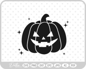 Halloween Pumpkin Jack O Lantern  SVG PNG DXF – Cricut Silhouette Cutting File