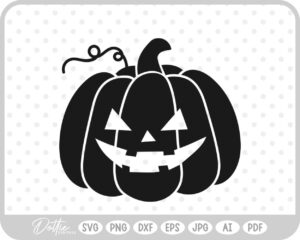 Halloween Pumpkin Jack O Lantern  SVG PNG DXF – Cricut Silhouette Cutting File