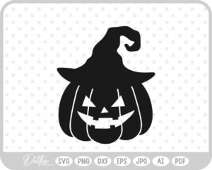 Halloween Pumpkin Jack O Lantern  SVG PNG DXF – Cricut Silhouette Cutting File