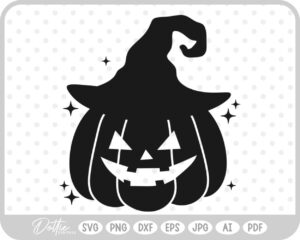 Halloween Pumpkin Jack O Lantern  SVG PNG DXF – Cricut Silhouette Cutting File