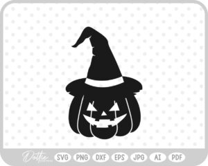 Halloween Pumpkin Jack O Lantern  SVG PNG DXF – Cricut Silhouette Cutting File