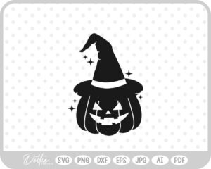 Halloween Pumpkin Jack O Lantern  SVG PNG DXF – Cricut Silhouette Cutting File