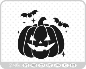 Halloween Pumpkin Jack O Lantern  SVG PNG DXF – Cricut Silhouette Cutting File