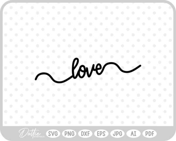 Love Swirl Font Script SVG PNG DXF – Cricut Silhouette Cutting File