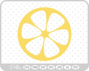 Lemon Slice SVG PNG DXF – Cricut Silhouette Cutting File