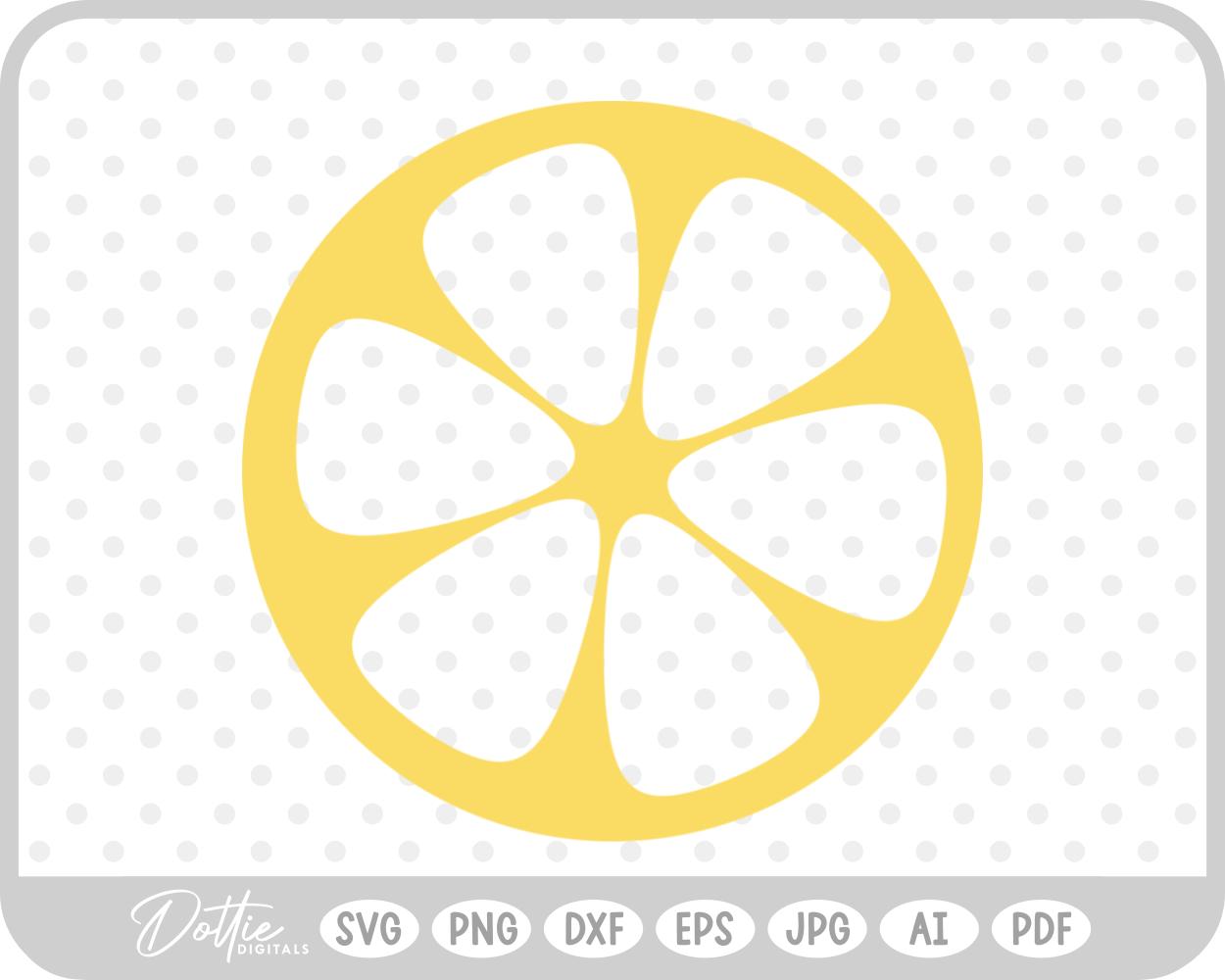 Lemon Slice SVG PNG DXF – Cricut Silhouette Cutting File