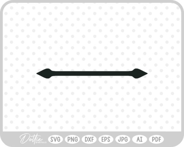 Spear End Divider Line SVG PNG DXF – Cricut Silhouette Cutting File