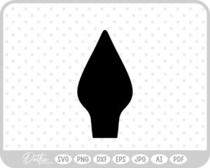 Spear Shaped Petal SVG PNG DXF – Cricut Silhouette Cutting File