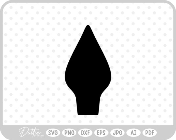 Spear Shaped Petal SVG PNG DXF – Cricut Silhouette Cutting File