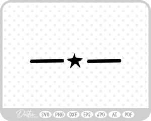 Star Line Strikethrough Underline SVG PNG DXF – Cricut Silhouette Cutting File