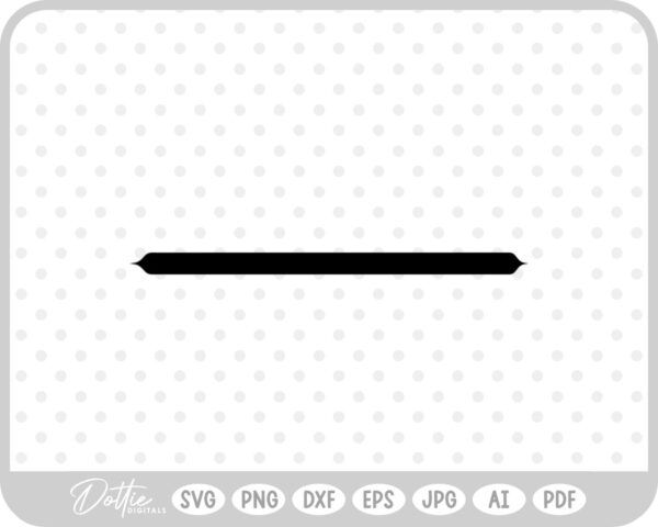 Pinched Ends Straight Line Divider SVG PNG DXF – Cricut Silhouette Cutting File
