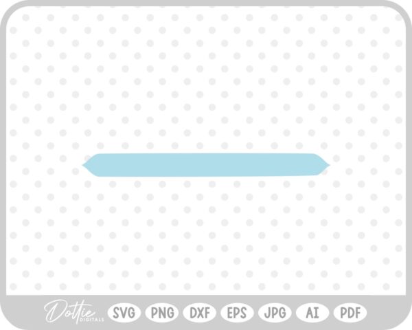 Pinched Ends Straight Line Divider SVG PNG DXF – Cricut Silhouette Cutting File