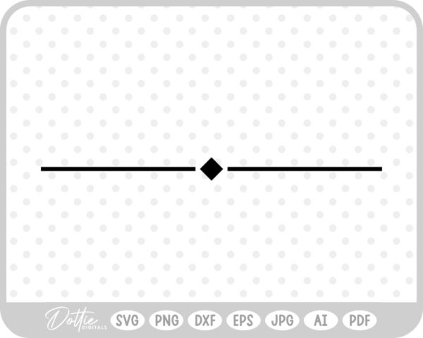 Line With Diamond SVG PNG DXF – Cricut Silhouette Cutting File