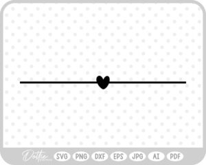 Underline Divider With Heart SVG PNG DXF – Cricut Silhouette Cutting File