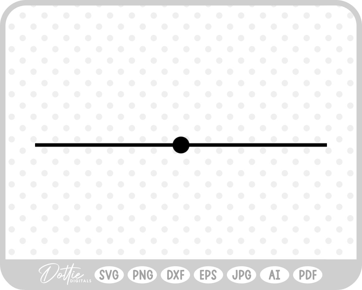 Underline Divider With Circle SVG PNG DXF – Cricut Silhouette Cutting File