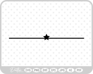 Underline Divider With Star SVG PNG DXF – Cricut Silhouette Cutting File