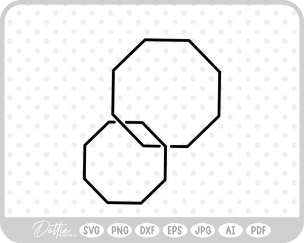 Linked Shape SVG PNG DXF – Cricut Silhouette Cutting File