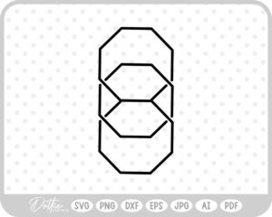 Linked Shape SVG PNG DXF – Cricut Silhouette Cutting File