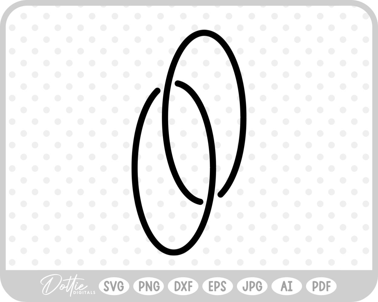 Linked Shape SVG PNG DXF – Cricut Silhouette Cutting File