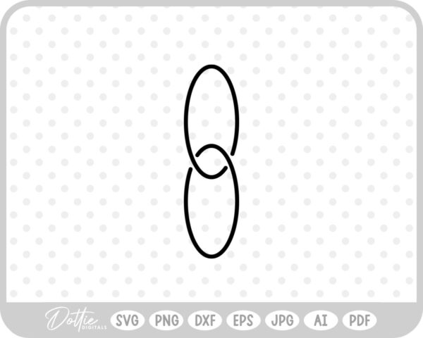 Linked Shape SVG PNG DXF – Cricut Silhouette Cutting File