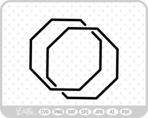 Linked Shape SVG PNG DXF – Cricut Silhouette Cutting File