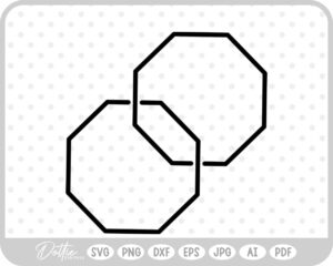 Linked Shape SVG PNG DXF – Cricut Silhouette Cutting File