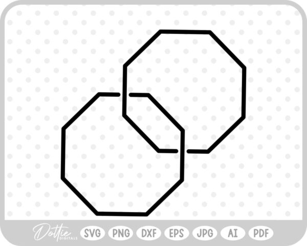 Linked Shape SVG PNG DXF – Cricut Silhouette Cutting File