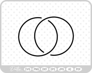 Linked Shape SVG PNG DXF – Cricut Silhouette Cutting File