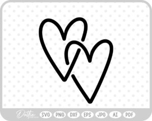 Linked Shape SVG PNG DXF – Cricut Silhouette Cutting File