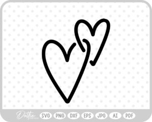 Linked Shape SVG PNG DXF – Cricut Silhouette Cutting File