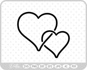 Linked Shape SVG PNG DXF – Cricut Silhouette Cutting File