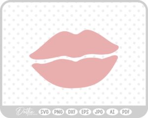 Lips Lipstick Stain Kiss Valentine's Day SVG PNG DXF – Cricut Silhouette Cutting File