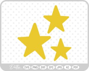 Star Shapes Sparkles Cluster SVG PNG DXF – Cricut Silhouette Cutting File