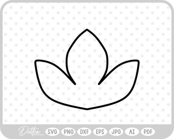 Lotus Flower Outline SVG PNG DXF – Cricut Silhouette Cutting File
