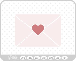 Love Letter Heart Envelope  SVG PNG DXF – Cricut Silhouette Cutting File