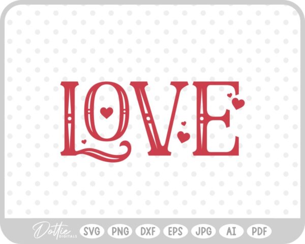 Love Script Text Valentine's Day Quote SVG PNG DXF – Cricut Silhouette Cutting File