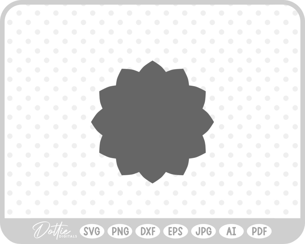 Mandala Solid Shape SVG PNG DXF – Cricut Silhouette Cutting File