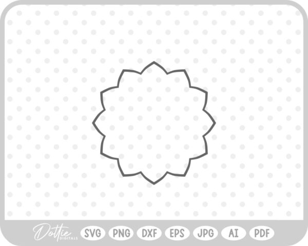 Mandala Shape Outline SVG PNG DXF – Cricut Silhouette Cutting File