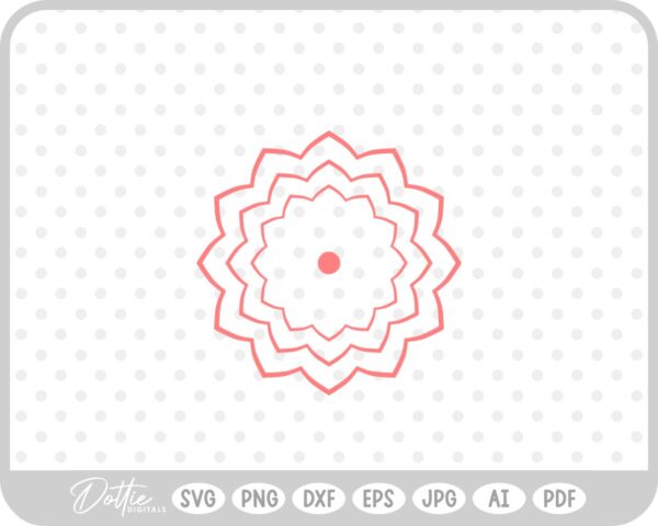Mandala 3 Lines SVG PNG DXF – Cricut Silhouette Cutting File